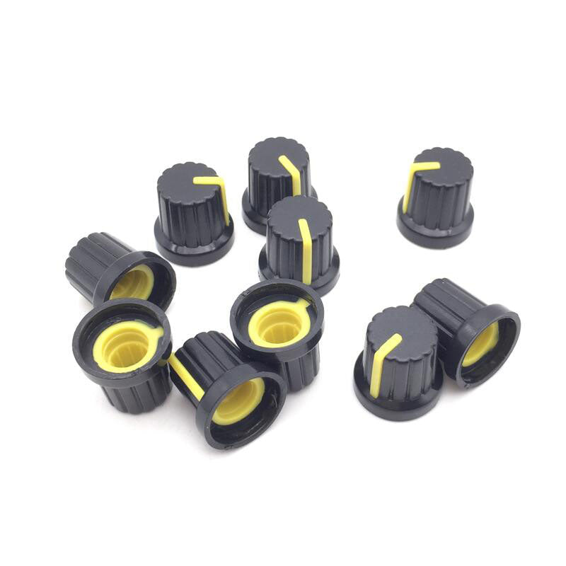 Knobs 6mm Black & Yellow