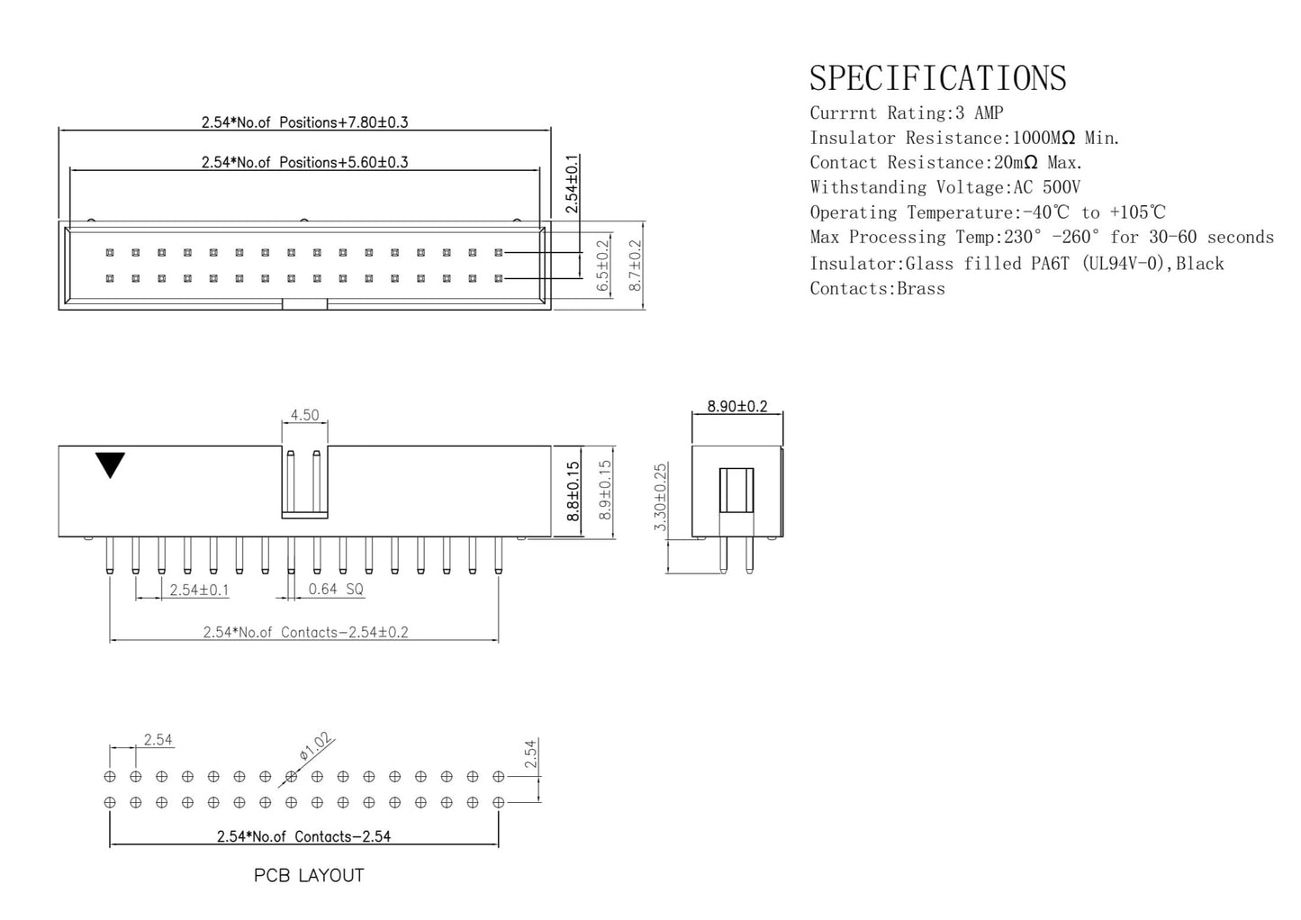 Box Headers 16Pin